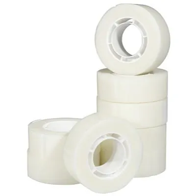 Ruban adhésif translucide 19 mm x 33 m polypropylène - Rouleau adhésif - Lot de 8 - Rubans adhésif, Double face, Patafix