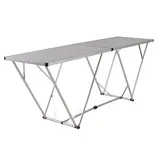 Table pliante marché aluminium 198 x 60 x 80 cm - Table de marché - Table aluminium plateau MDF - Tables de marché, étals de marché