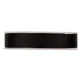 Ruban gros grain noir 25 mm x 20 m coton
