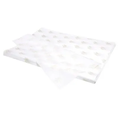 Papier de soie blanc imprimé or Plaisir d'offrir 18g/m² 50 x 75 cm, 120 feuilles - Papiers de soie-2