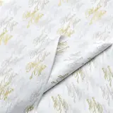 Papier de soie blanc imprimé or Plaisir d'offrir 18g/m² 50 x 75 cm, 120 feuilles - Papiers de soie Noël
