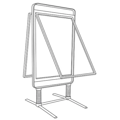 Panneau double face sur ressorts - Stop trottoir-2