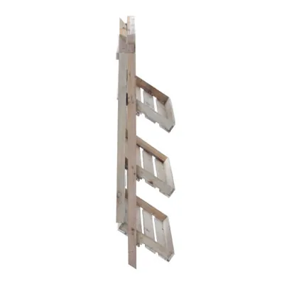 Étagère inclinée en bois 3 niveaux 50 x 61 x 71 cm - Étagère magasin - Étagères magasins, Présentoirs bois-3