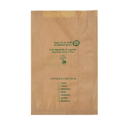 Sac fruits et légumes kraft brun 3kg 23 x 8 x 34 cm - Sac papier primeur - Lot de 1000 - Sacs fruits et légumes-2