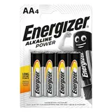 Pack 4 Piles alcalines AA LR6 Energizer Alkaline Power 1,5V 2,7A