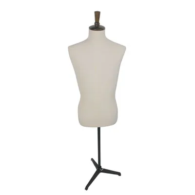 Buste couture homme H 90 cm Écru - Mannequin couture homme - Bustes couture, torses couture-3