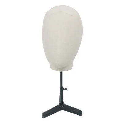 Tête femme vintage lin / fibre de verre H 38 cm - Lin - Têtes mannequin, têtes à perruque