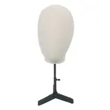 Tête femme vintage lin / fibre de verre H 38 cm - Lin - Têtes mannequin, têtes à perruque