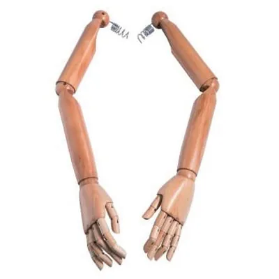 Bras homme articulés en bois pour mannequin et buste - Naturel - Bustes couture, torses couture