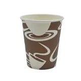Gobelet boisson chaude 25 cl ø 8 x 9,2 cm - Gobelet carton - Gobelet café - Marron / Blanc - Lot de 50 - Gobelets carton, Gobelets café
