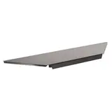 Tablette tôle d'angle intérieur pour gondole P 30 cm - Gris métallisé