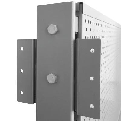 Fixation sur montant pour panneau bois - Ligne Store gris métallisé pas de 50 mm-3