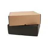 Boîte carton réversible brun / noir 32 + 33 x 10,5 cm - Carton d'expédition - Lot de 20 - Boites cadeaux carton pliables