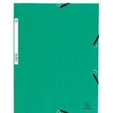 Chemise à élastiques 3 rabats cartonnée 24x32cm, vert - Chemises à élastique, Chemises dossier