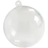 Boule transparente ø 12 cm à remplir - Boule plexiglas - Boule de Noël transparente - Lot de 12 - Accessoires et Objets déco