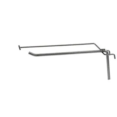 Broche simple avec tige T pour présentoir grille L 20 cm x ø 4 mm Métal gris martelé - Lot de 10 - Broches et Bras pour grilles
