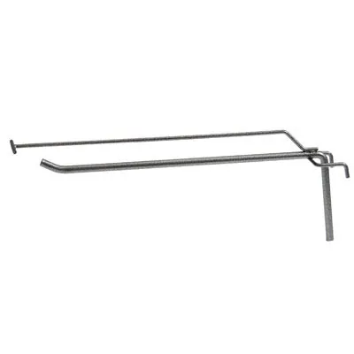 Broche simple avec tige T pour présentoir grille L 30 cm x ø 4 mm Métal gris martelé - Lot de 10 - Broches et Bras pour grilles