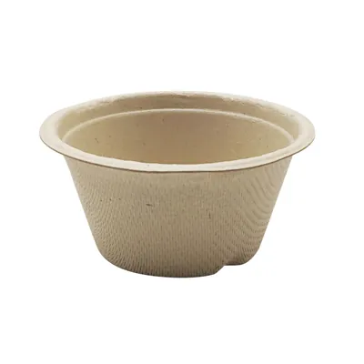 Pot à sauce en fibre végétale 55 ml - Naturel - Coupelle jetable - Lot de 50 - Pots à sauce, Verrines jetables