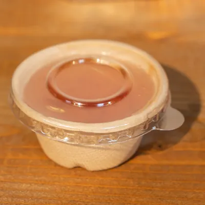 Pot à sauce en fibre végétale 55 ml - Naturel - Coupelle jetable - Lot de 50 - Pots à sauce, Verrines jetables-2