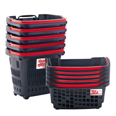 Panier libre service sur roulettes - Paniers magasin-2