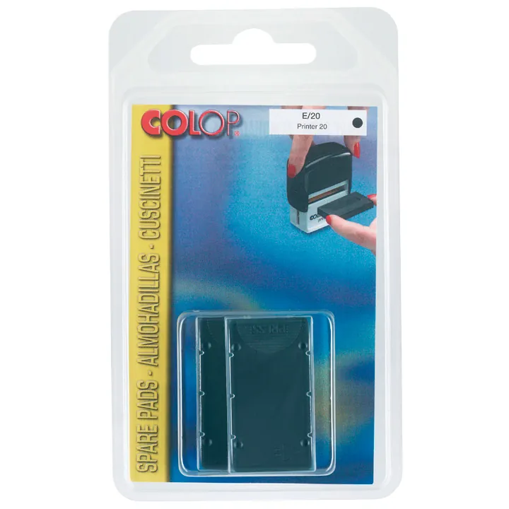Cassette d'encrage pour tampon encreur Colop Printer E/20 - Recharge tampon encreur - Noir - Lot de 2 - Tampons encreurs, Encres pour tampons-2