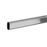 Tube ovale L 300 cm section 29 x 16 mm métal ép. 1,2 mm - Chrome