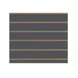 Panneau rainuré Anthracite, entraxe 15 cm - Fonds rainurés Ligne Store