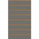 Panneau rainuré Anthracite, entraxe 15 cm - Ligne Crémawall