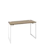 Bureau droit Sunday 120 x 60 x H 73 cm plateau aspect chêne pieds acier laqué - Bureaux, Tables de travail