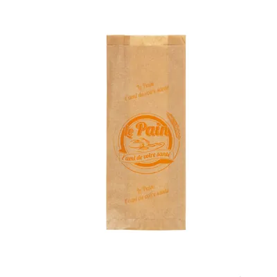 Sac à pain kraft brun 14 x 6 x 36 cm - Sachet papier pain - Lot de 250 - Sacs à pain, Sacs baguettes