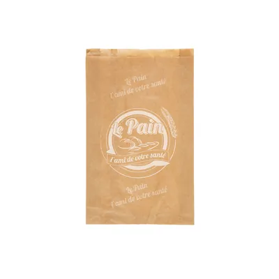 Sac à pain kraft brun 25,5 x 6,2 x 42 cm - Sachet papier pain - Lot de 250 - Sacs à pain, Sacs baguettes