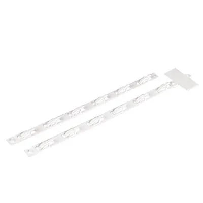 Tige cross-merchandising pince plastique 12 facings 78 cm - Cravate cross merchandising - Blanc - Lot de 10 - Stop-rayon