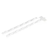 Tige cross-merchandising pince plastique 12 facings 78 cm - Cravate cross merchandising - Blanc - Lot de 10 - Stop-rayon
