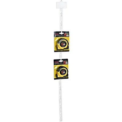Tige cross-merchandising pince plastique 12 facings 78 cm - Cravate cross merchandising - Blanc - Lot de 10 - Stop-rayon-2