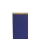 Pochette cadeau kraft vergé bleu marine 15 x 9 x 26 cm - Sachet kraft - Lot de 250