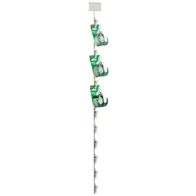 Tige cross-merchandising pince métal 12 facings 79 cm - Cravate cross merchandising - Blanc - Stop-rayon-3