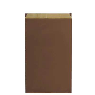 Pochette cadeau kraft vergé marron chocolat 25 x 6,5 x 41 cm - Sachet kraft - Lot de 250 - Pochettes cadeaux unies