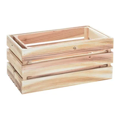 Lot de 2 caisses en bois ajourées - Caisse en bois-2