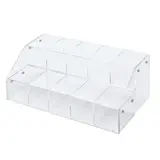 Présentoir plexi à compartiments 2 niveaux 41 x 20 x 17 cm - Présentoir de comptoir - Vitrines alimentaires