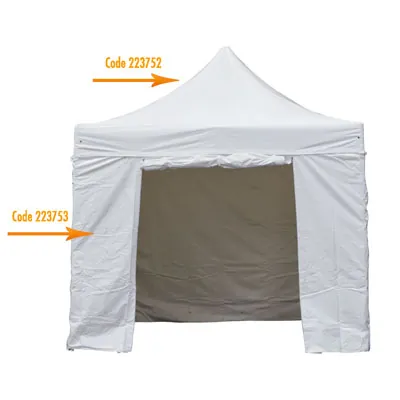 Barnum pliant - Tente pliante 3x3m 520 g/m² hexa 50mm blanc - Tentes pliantes, Barnums pliants-2