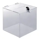 Urne transparente plexi avec serrure 25 x 25 x 25 cm – Urne élections - Urnes