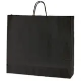 Sac kraft noir à poignées torsadées 55+15x49cm 120g/m² (x25) - Sacs kraft couleur poignées torsadées