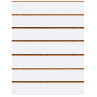Panneau rainuré blanc 76,5 x 100 cm entraxe 15 cm – Habillage de gondole Store et présentation murale - Fonds rainurés Ligne Store