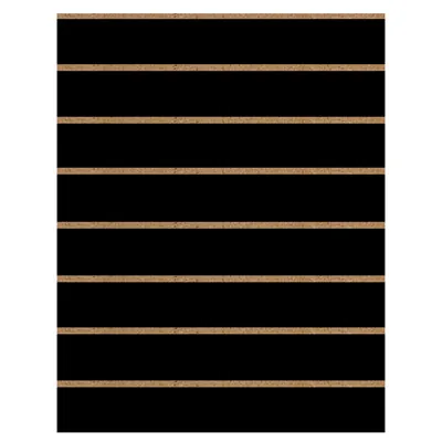 Panneau rainuré noir 96,2 x 120 cm entraxe 15 cm ép. 18 mm - Panneau rainuré pour gondole - Fonds rainurés Ligne Store