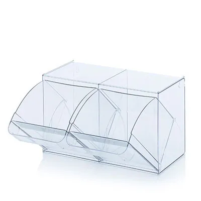 Bac 2 tiroirs basculants transparent 60 x 29,9 x 35,3 cm - Bac-tiroir basculant - Bloc 2 tiroirs basculants - Blocs tiroirs-3