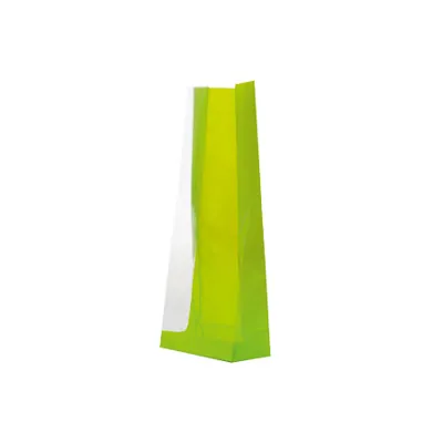 Sachet SOS Vert fond PP 8 x 4 x 20 cm - Sachet confiserie - Sachet bonbons - Lot de 50 - Sachets bonbon, Sachets confiserie