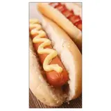 Sticker alimentaire Hot Dog 15 x 30 cm - Autocollant fast food - Autocollant hot dog - Stickers Alimentaires