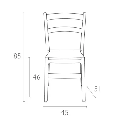 Chaise de réception Tiffany blanc 45 x 51 x 85 cm - Chaises de terrasse-4