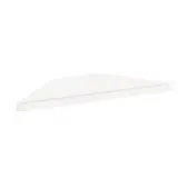 Tablette tôle d'angle extérieur - Ligne Store blanc pas de 25 mm