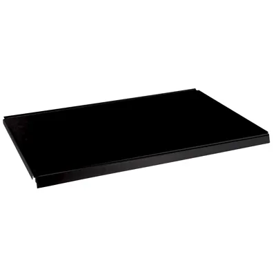 Tablette tôle monobloc 66,5 x 57 cm Noire - Ligne Store noir pas de 25 mm